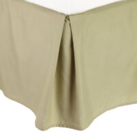1500 Thread Count Wrinkle Resistant SOLID Bed Skirt - Pleated Tailored 14' Drop, King, Sage-Green