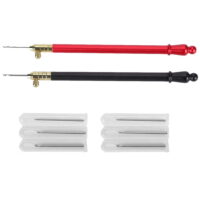Tebru 2Pcs Embroidery Crochet Hooks With 6 Needles, Stainless Steel Handle French Tambour Hooks For Sewing Embroidery Beading Sequins