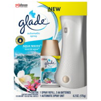 Glade Automatic Spray, Aqua Waves, Air Freshener, Starter Kit 6.2 Oz