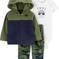 Carter's Child of Mine Baby Boy Cardigan, Bodysuit & Pant Outfit, 3 pc set, Sizes 0/3-24 Months