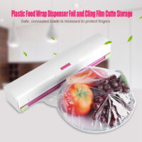 OTVIAP Plastic Food Wrap Dispenser Wrap Cutter Foil and Cling Film Cutte Storage Kitchen,Wrap Cutter Foil,Food Wrap Cutter
