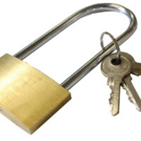 ToolUSA Long Shank Laminated Padlock - 50mm - Hardened Steel Shackle : (Pack of 2) - TZ7305L