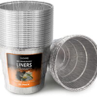 SONGLAM 25 Pack Smoker Bucket Liner for Catching Grease, Compatible with Traegers, Oklahoma Joe's, Green Mountain & Other Wood Pellet Grill Bucket Accessories