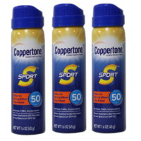 Coppertone Sport SPF 50 CS Travel Spray, 1.6 Ounce (Pack of 3)