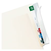 Tabbies Wrap Around Folder End Tabs 2' Tab Height x 8' Tab Width - Clear Tab(s) - 100 / Pack