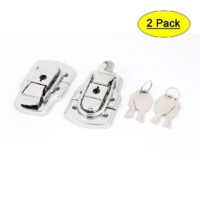 Uxcell Suitcase Box Chest Trunk Lockable Metal Toggle Catch Latch Clasp 2pcs