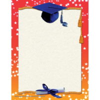 Graduation Border Paper, 8.5' x 11', Pack of 50