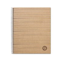 Deluxe Sugarcane Based Notebooks 1 Subject, Medium/College Rule, Brown Cover, 11 x 8.5, 100 Sheets