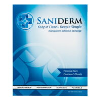 Saniderm Tattoo Aftercare Bandage, Personal Size, Breathable Waterproof Sanitary Transparent Adhesive Wraps, Protect and Heal Tattoos, 3 Pre-Cut 6 x 8 Inch Personal Size Sheets