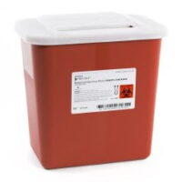McKesson Brand Sharps Container McKesson Prevent 10-1/4 H X 7 W X 10-1/2 D Inch 2 Gallon Red Each of 1