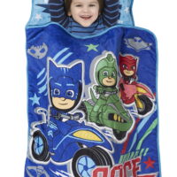 PJ Masks Male Blue Cartoon Polyester Nap Mats, Washable