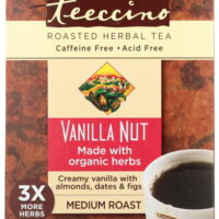 Teeccino Chicory Herbal Tea, Vanilla Nut, Medium Roast, 10 Tea Bagspack of 3