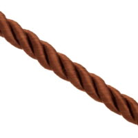 8mm Brown Satin Finished Braided Nylon Cord Sold per pkg of 16Foot