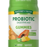 Probiotic Gummies | 50 Count | Vegan, Non-GMO & Gluten Free Digestive Health Supplement | by Natures Truth