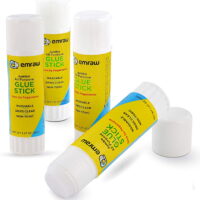 All Purpose School 36g / 1.27 Oz Jumbo Glue Sticks Washable Used for Paper, Photos, Fabric Perfect for School, Home, Office, School Projects and Craft - by Emraw (4 Glues - 2 Packs of 2)