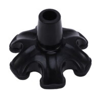 19mm(3/4 Inch) Walking Cane Tip Anti Skidding Rubber Walking Stick Base Tip Replacement Foot Pad with 6 Support Rubber Foot,Black