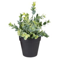 10' Green Artificial Melia Azedarach Plant in Black Pot