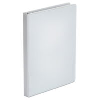 11 in. x 8.5 in., 0.5 in. Capacity, 3 Rings, Economy Round Ring View Binder - White (6/Pack)