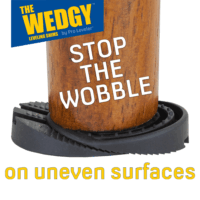 The Wedgy 6Pk - Self-Locking - Furniture Leveling Shims - 2' x 1.75' x 0.5' Oval Gripper Pads
