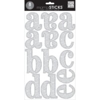 Large Word Stickers-Cadence Silver Glitter