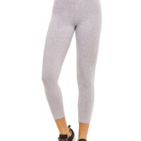 Women & Plus Soft Cotton Active Stretch Capri Length Lightweight Leggings : H Grey (Capri Length), 1X