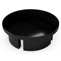 FORMUFIT F012IDC-BK-10 PVC Internal Domed End Cap, Furniture Grade, 1/2 in. Size, Black , 10-Pack