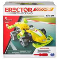Erector by Meccano Discovery, Race Car STEAM Model Building Kit, for Kids Aged 5 and Up