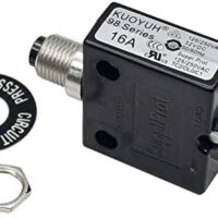 KUOYUH 16 Amp 125/250VAC 32/50VDC 98 Series Push-To-Reset Thermal Overload Protector Circuit Breaker