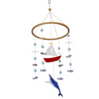 Famure Felt pendant-Baby Crib Mobile Whale Sailboat Ocean Shower Gift Nursery Decoration