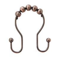 Kenney Bronze Metal Double Sided Shower Curtain Hooks 12 Count
