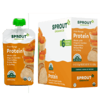 Sprout Organic Stage 3 Baby Food, Garden Vegetables, Brown Rice & Turkey, 4 oz Pouch, 6 Pack