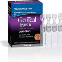 Alcon Genteal Tears Moderate Lubricant Eye Drops, Soothing Relief, 0.03Oz