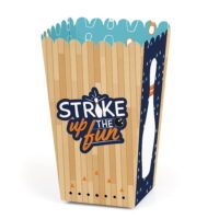 Strike Up the Fun - Bowling - Birthday Party or Baby Shower Favor Popcorn Treat Boxes - Set of 12