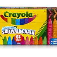 Crayola Washable Sidewalk Chalk in Assorted Colors, 64 Count , Gift for Kids