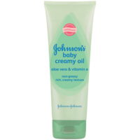 Johnson's Baby Creamy Oil with Aloe Vera & Vitamin E, 8 Oz