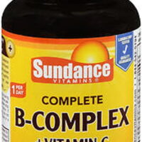 Sundance Vitamins Complete B-Complex + Vitamin C Caplets, 100 Count