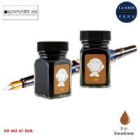 Monteverde 60ml Emotions Fountain Pen Ink Bottle (30ml Joy Sepia G309JS Ink Bottle - Pack of 2)