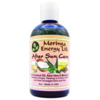 After Sun Care Oil 8 oz, Organic Sunburn Relief and Moisture for Dry Skin and Hair with Coconut Oil, Aloe Vera Juice and Moringa