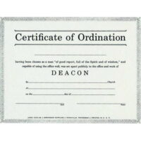 B & H Publishing Group 465444 Certificate Ordination Deacon Billfold Size