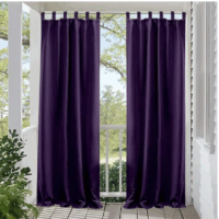 50 in x 120 in Outdoor Curtain Privacy for Patio UV Ray Protected Fade Resistant and Mildew Resistant, Purple