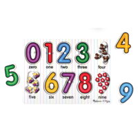 Melissa & Doug Lift & See Numbers Wooden Peg Puzzle - 10 Pieces | FSC-Certified Materials