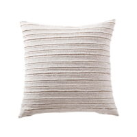 Mainstays Decorative Throw Pillow, Stripe Fringe, Square, Taupe, 20'' x 20''