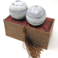 Galaxy Pattern Marble Stone Chinese Healthy Exercise Massage Baoding Balls