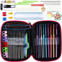 Balems 100 Crochet Set Multi-piece Knitting Tool Metal DIY Yarn Process Combination Package
