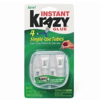 Elmers Instant Krazy All Purpose Glue Liquid, Single Use Tubes, 4 Ea, 3 Pack