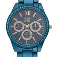 Madden NYC Blue and Gold Analog Bracelet Watch