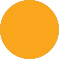 Tape Logic Inventory Circle Labels 1/2' Fluorescent Orange 500/Roll DL690H