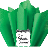 48Sheets Kelly Green 20' x 30'Large Gift Wrap & Large Flower Decoration Crafting Color Tissues Paper with Decorative Thanks Gift Tags