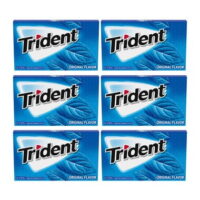 Trident Sugar Free Gum With Xylitol 14 Sticks - Original Flavor [ 6 Pack ]