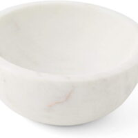 Thirstystone White 4oz Marble Chip & Dip Bowl